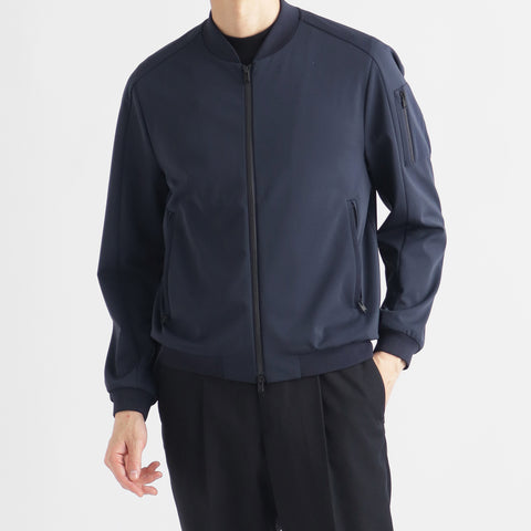 Matte Twist Flight Jacket Color: Navy