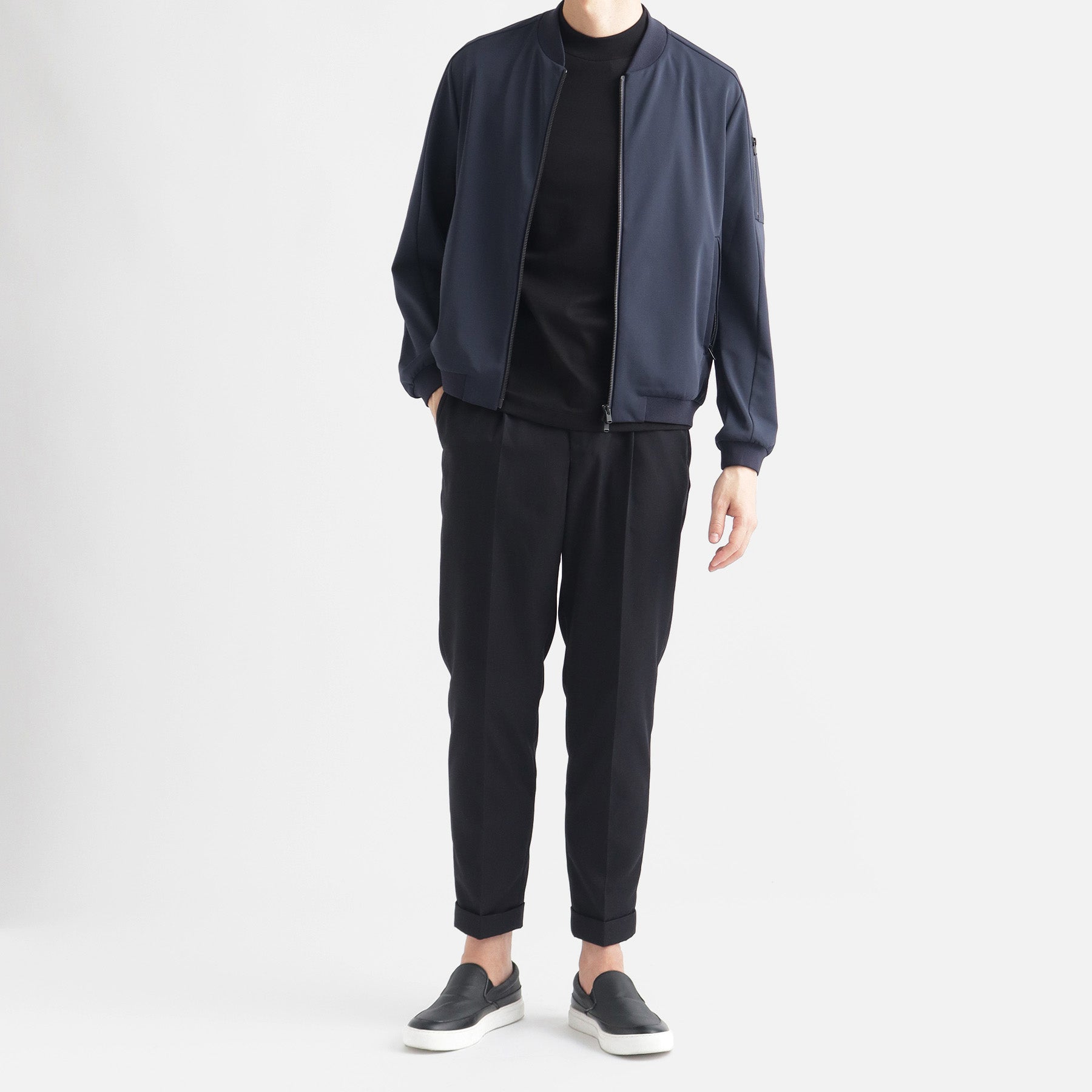 マットツイスト フライトジャケット ネイビー | ＋CLOTHET ONLINE