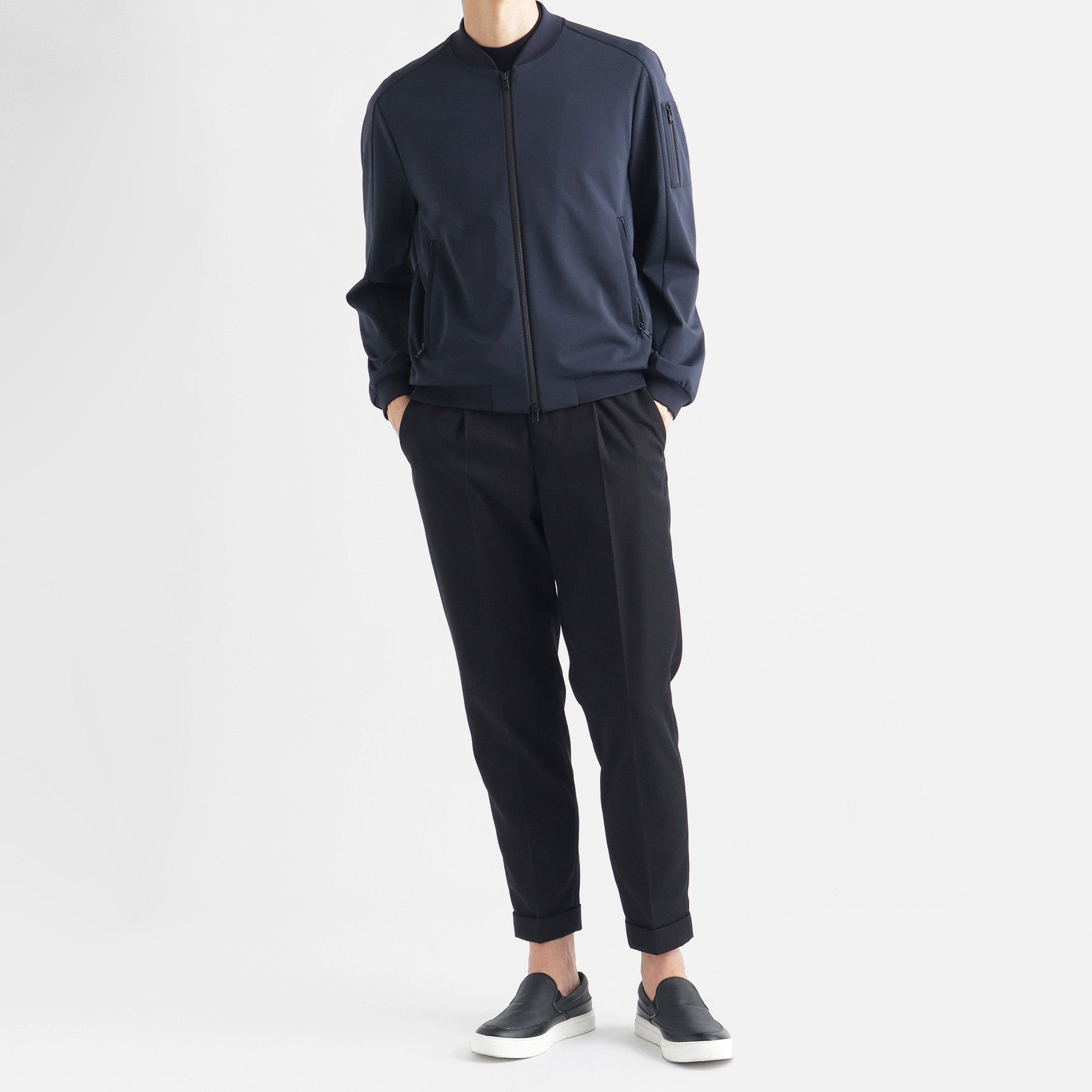 マットツイスト フライトジャケット ネイビー | ＋CLOTHET ONLINE