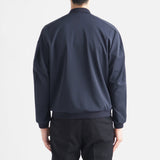 Matte Twist Flight Jacket Color: Navy