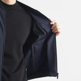 Matte Twist Flight Jacket Color: Navy