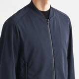 Matte Twist Flight Jacket Color: Navy