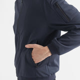 Matte Twist Flight Jacket Color: Navy