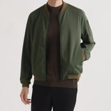 Matte Twist Flight Jacket Color: Olive