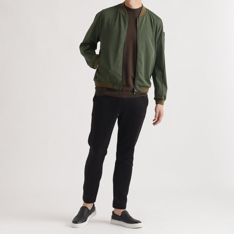 Matte Twist Flight Jacket Color: Olive