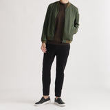 Matte Twist Flight Jacket Color: Olive