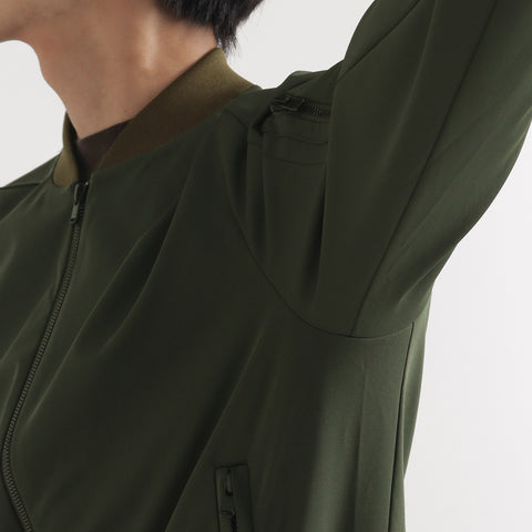 Matte Twist Flight Jacket Color: Olive