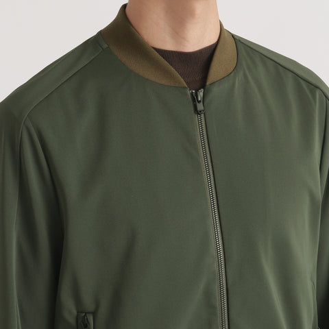 Matte Twist Flight Jacket Color: Olive