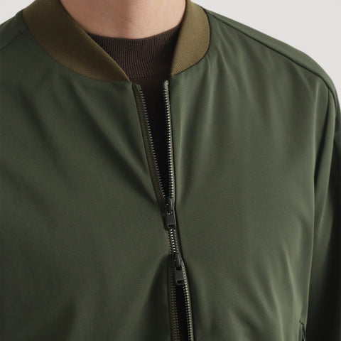 Matte Twist Flight Jacket Color: Olive