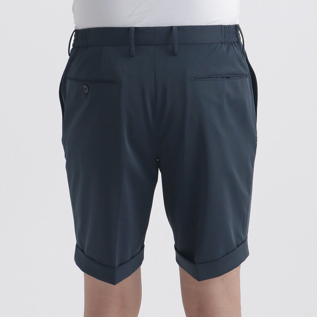 Matte Twist Short Pants Color: Navy