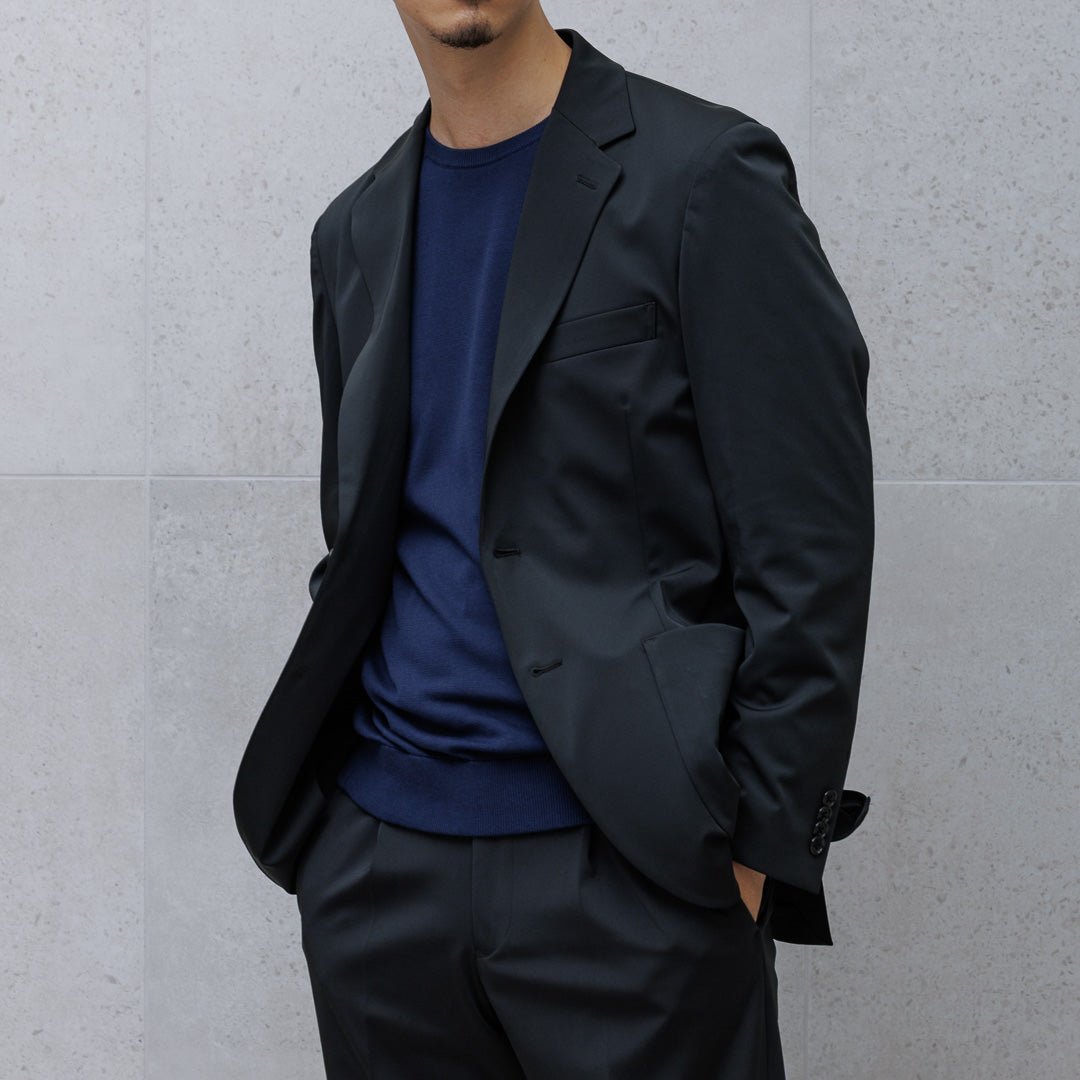 【Renewal】Matte Twist Tailored Jacket Color: Black