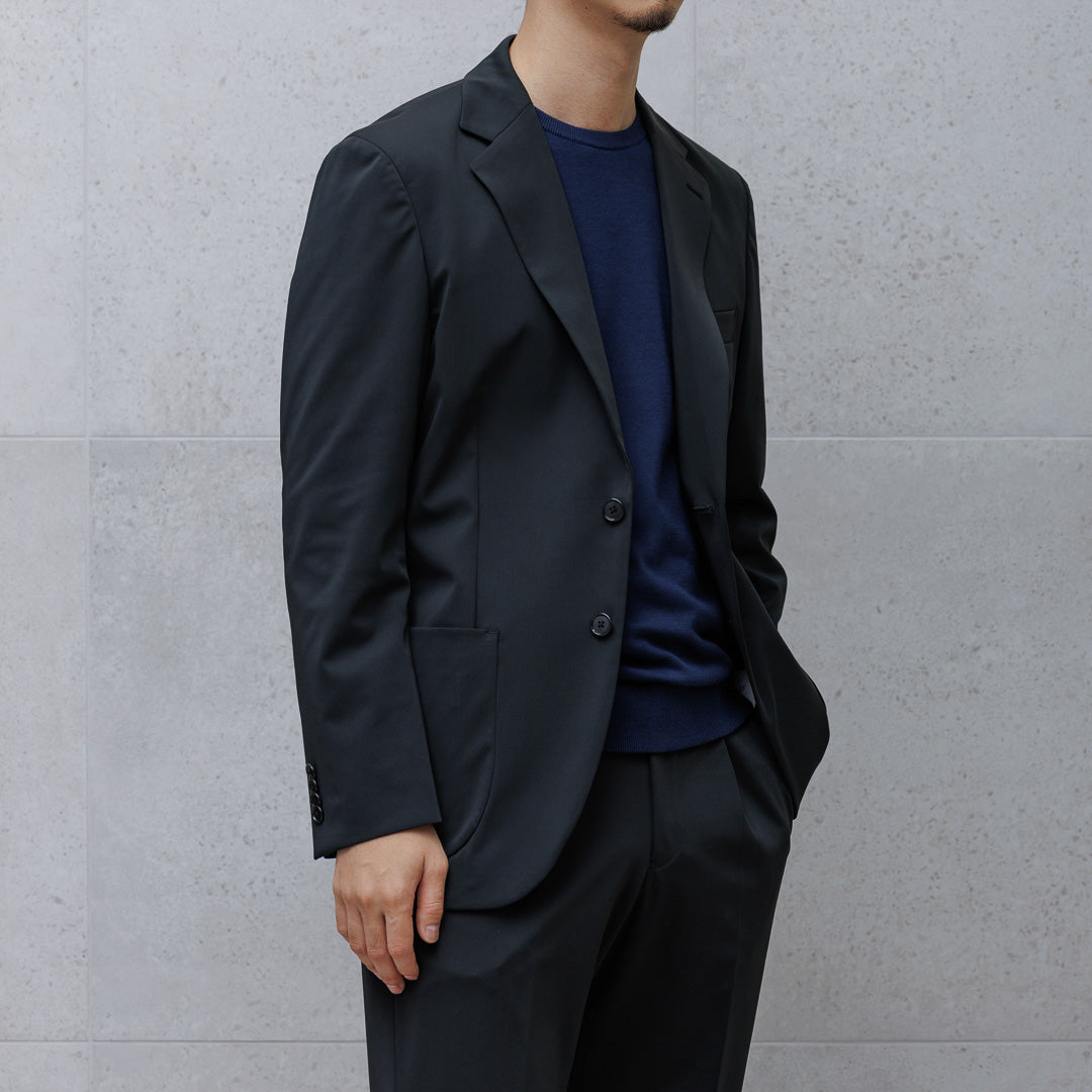 【Renewal】Matte Twist Tailored Jacket Color: Black