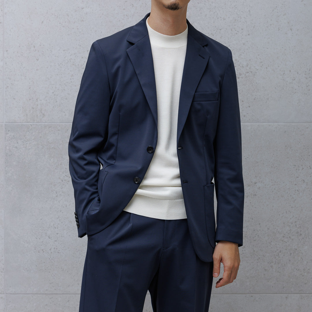 【Renewal】Matte Twist Tailored Jacket Color: Navy