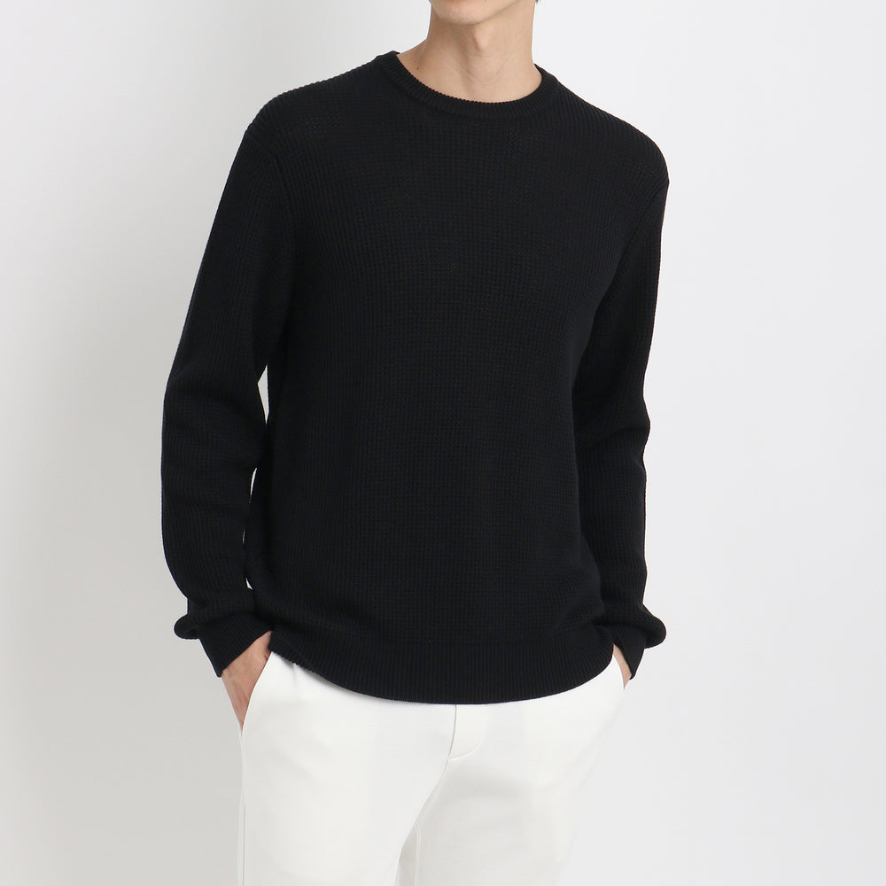 Middle Gauge Crew Neck Knit | ＋CLOTHET ONLINE