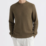 Middle Gauge Crew Neck Knit Color: Fawn