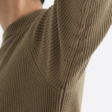 Middle Gauge Crew Neck Knit Color: Fawn