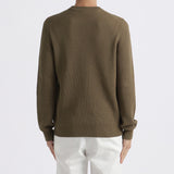 Middle Gauge Crew Neck Knit Color: Fawn