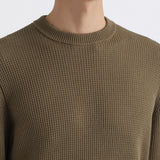 Middle Gauge Crew Neck Knit Color: Fawn