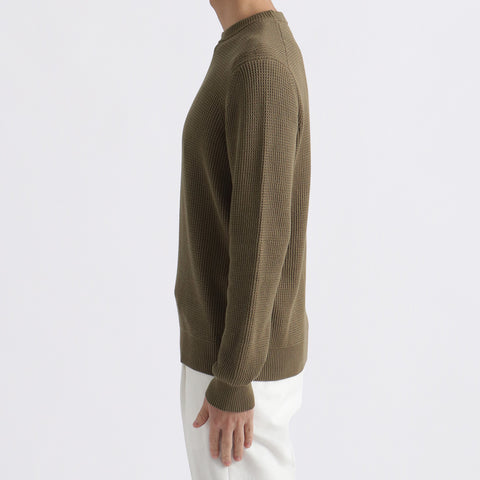 Middle Gauge Crew Neck Knit Color: Fawn