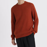 Middle Gauge Crew Neck Knit Color: Rust