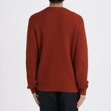 Middle Gauge Crew Neck Knit Color: Rust