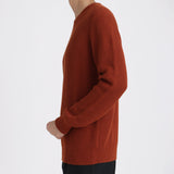 Middle Gauge Crew Neck Knit Color: Rust