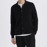 Middle Gauge Knit Cardigan Color:Black