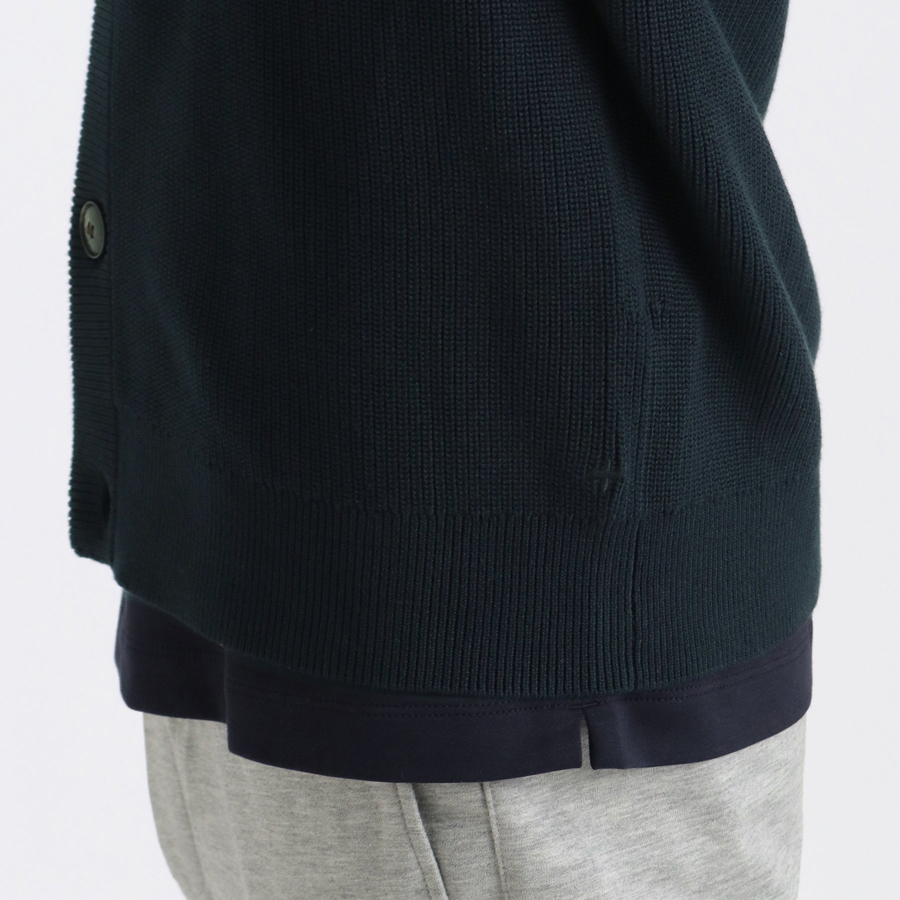 スビンプラチナム ミドルゲージニットカーディガン ネイビー