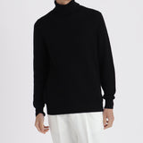 Middle Gauge Turtleneck Knit Color:Black