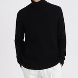 Middle Gauge Turtleneck Knit Color:Black