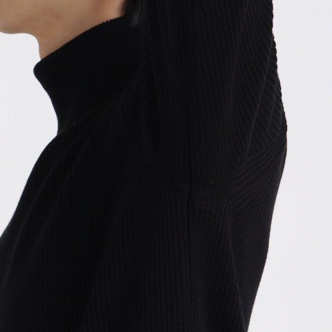 Middle Gauge Turtleneck Knit Color:Black