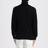 Middle Gauge Turtleneck Knit Color:Black