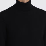 Middle Gauge Turtleneck Knit Color:Black