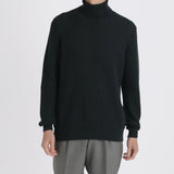 Middle Gauge Turtleneck Knit Color: Navy