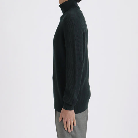 Middle Gauge Turtleneck Knit Color: Navy