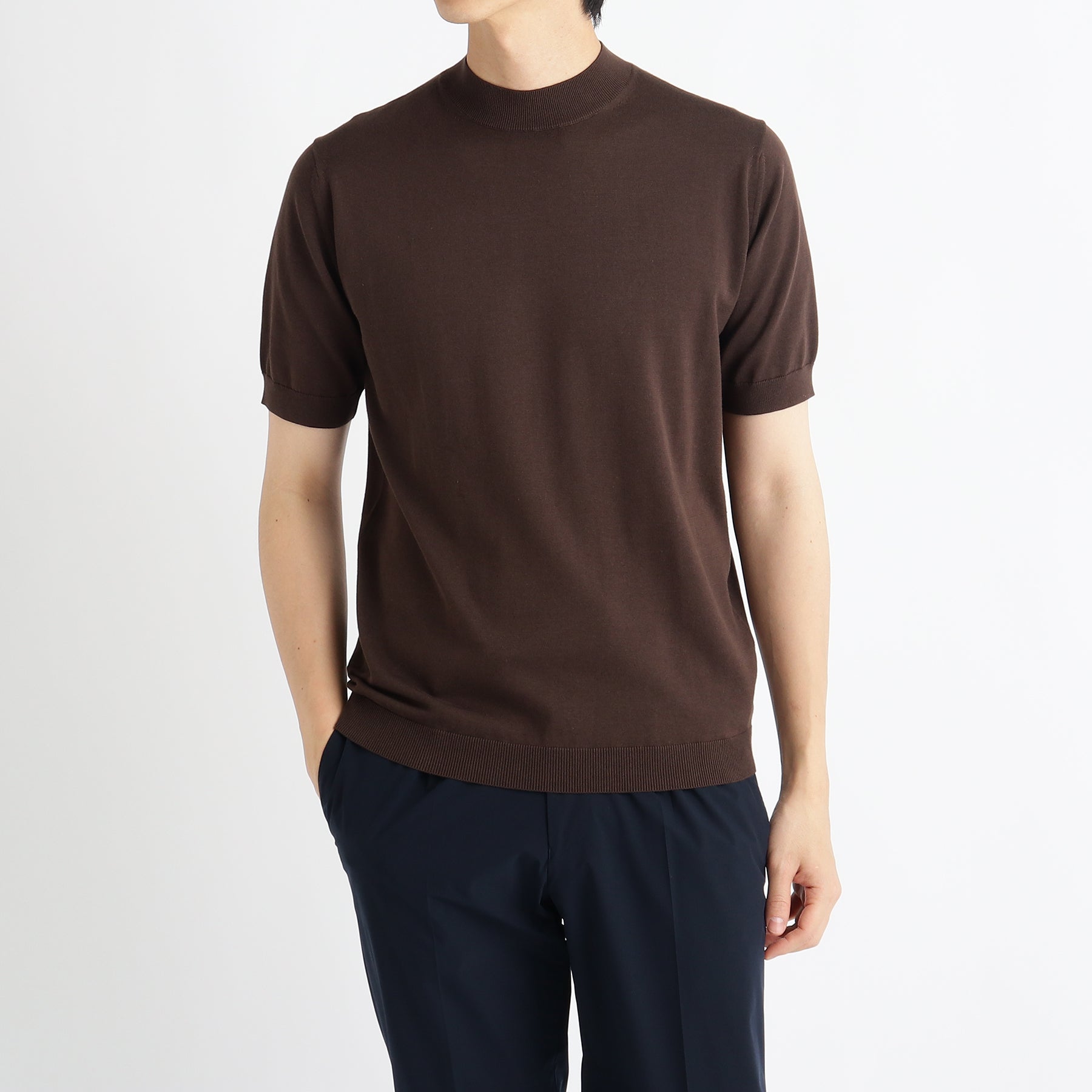 スビンプラチナム モックネックニットTシャツ オーク | ＋CLOTHET ONLINE