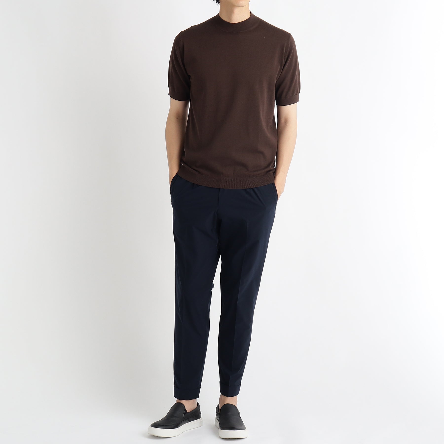 スビンプラチナム モックネックニットTシャツ オーク | ＋CLOTHET ONLINE