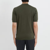 Mock Neck Knit T-shirt Color: Olive