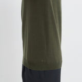 Mock Neck Knit T-shirt Color: Olive