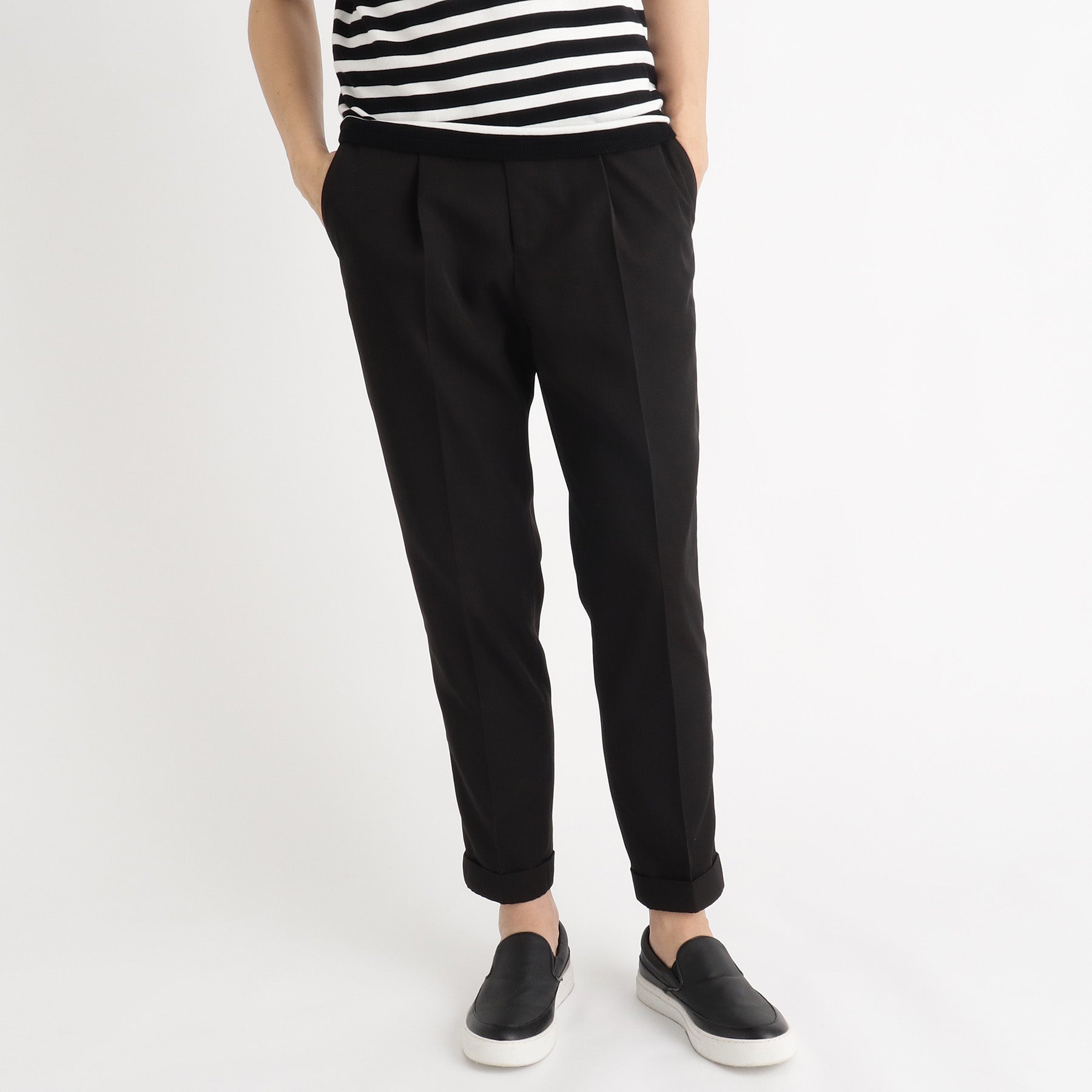 モアザンコットン イージートラウザー ネイビー | ＋CLOTHET ONLINE