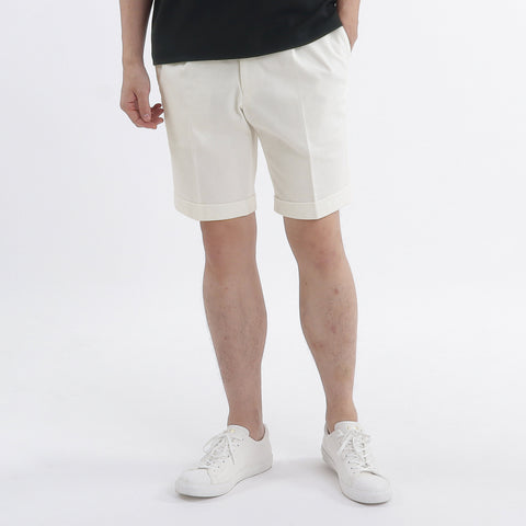 Reactive White Denim Short Pants Color: Off White