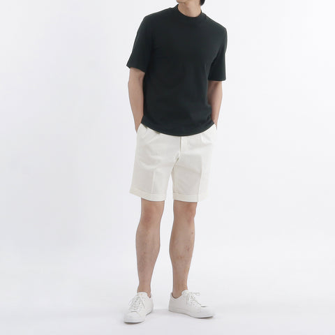 Reactive White Denim Short Pants Color: Off White