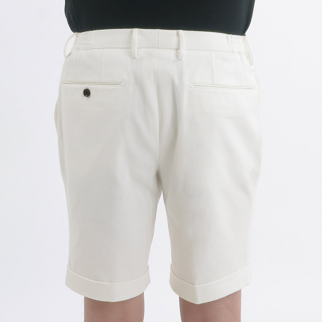 Reactive White Denim Short Pants Color: Off White