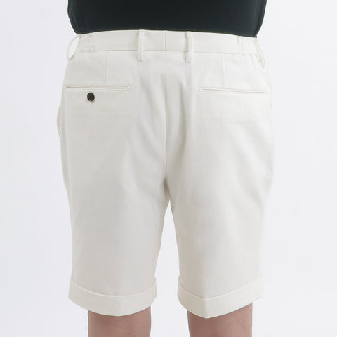 Reactive White Denim Short Pants Color: Off White