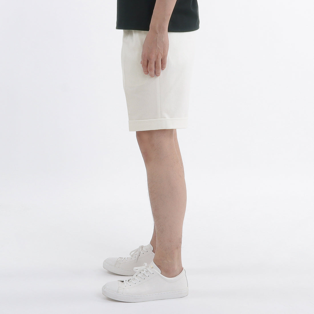 Reactive White Denim Short Pants Color: Off White