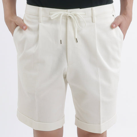 Reactive White Denim Short Pants Color: Off White