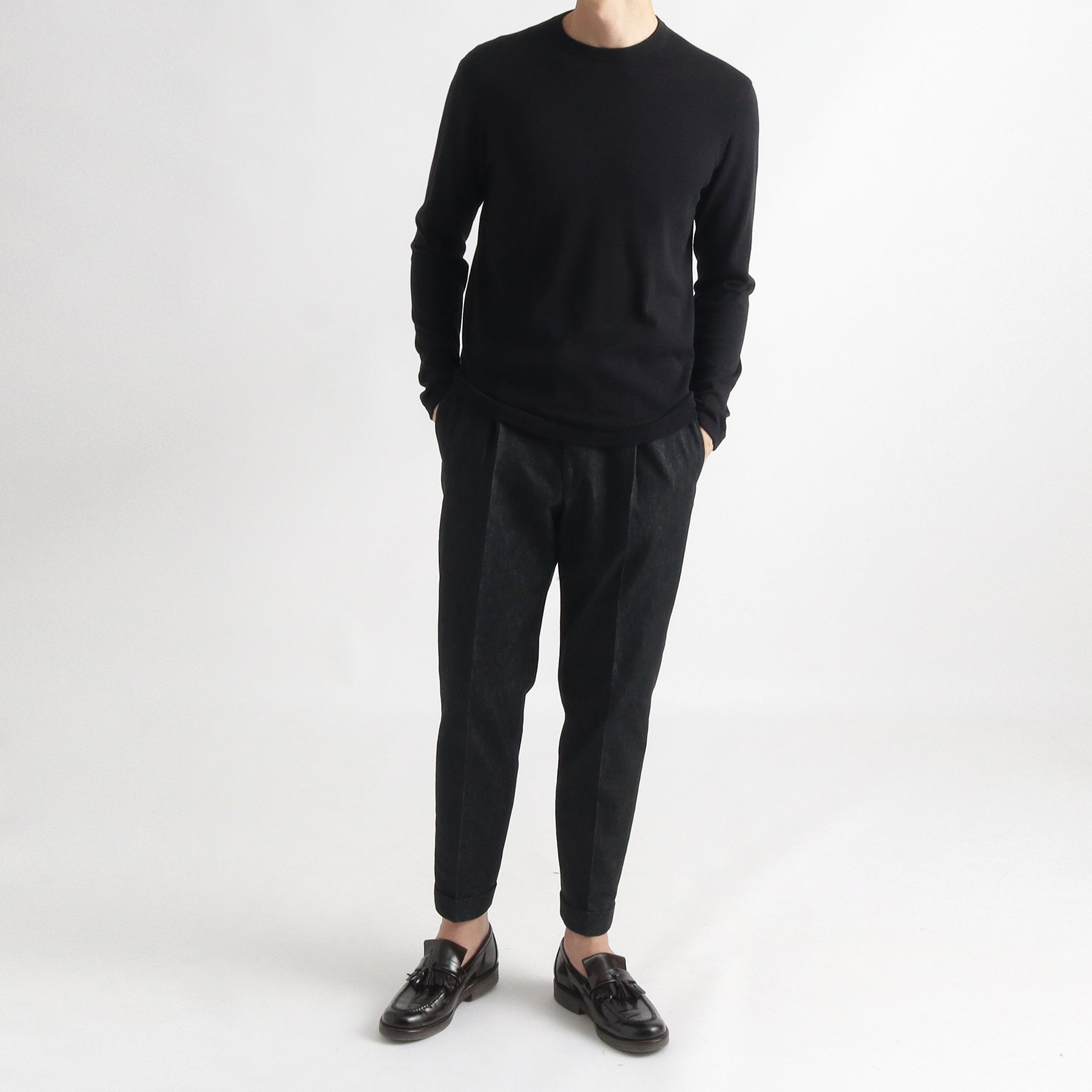 リアクティブデニム イージートラウザー ブラック | ＋CLOTHET ONLINE