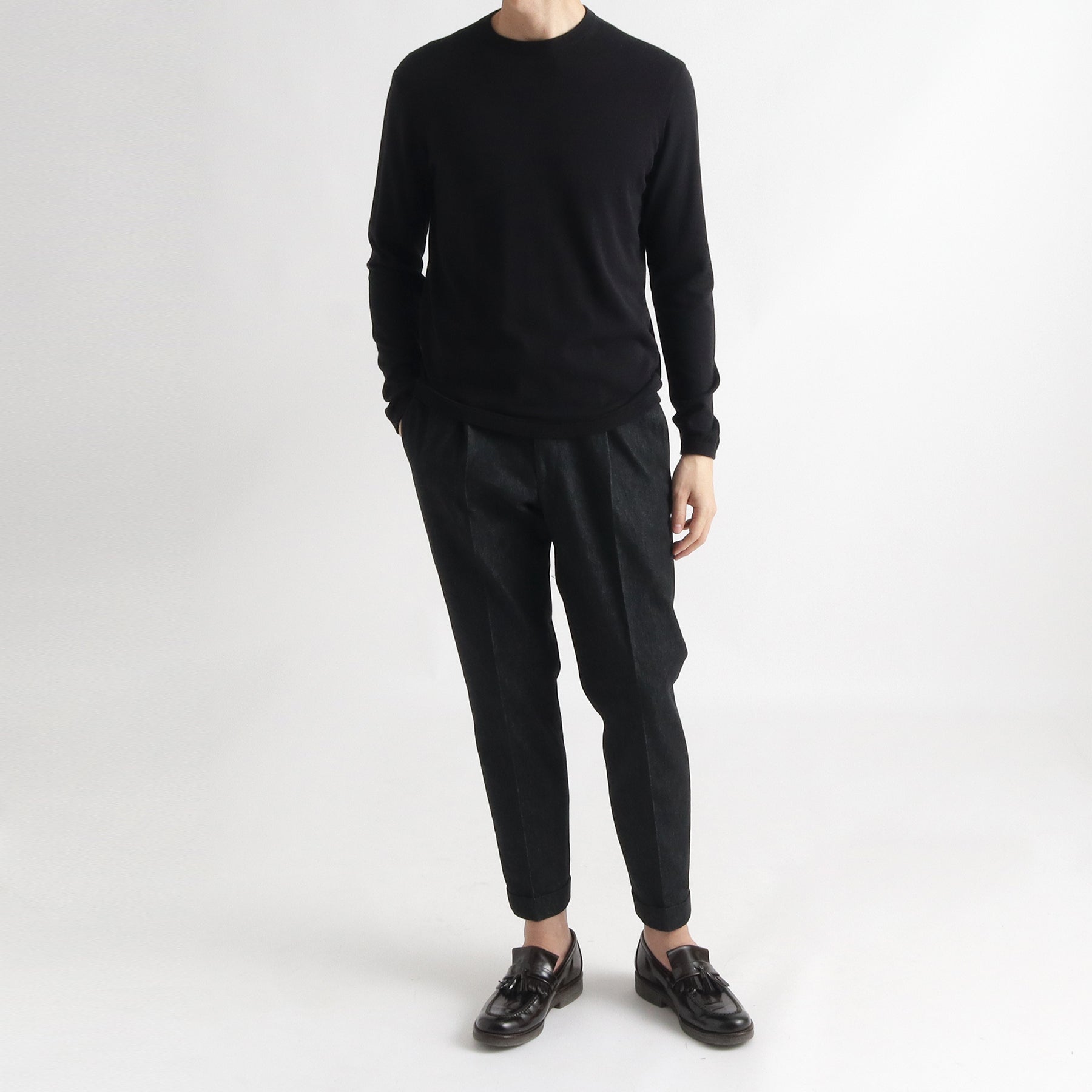 リアクティブデニム イージートラウザー ブラック | ＋CLOTHET ONLINE