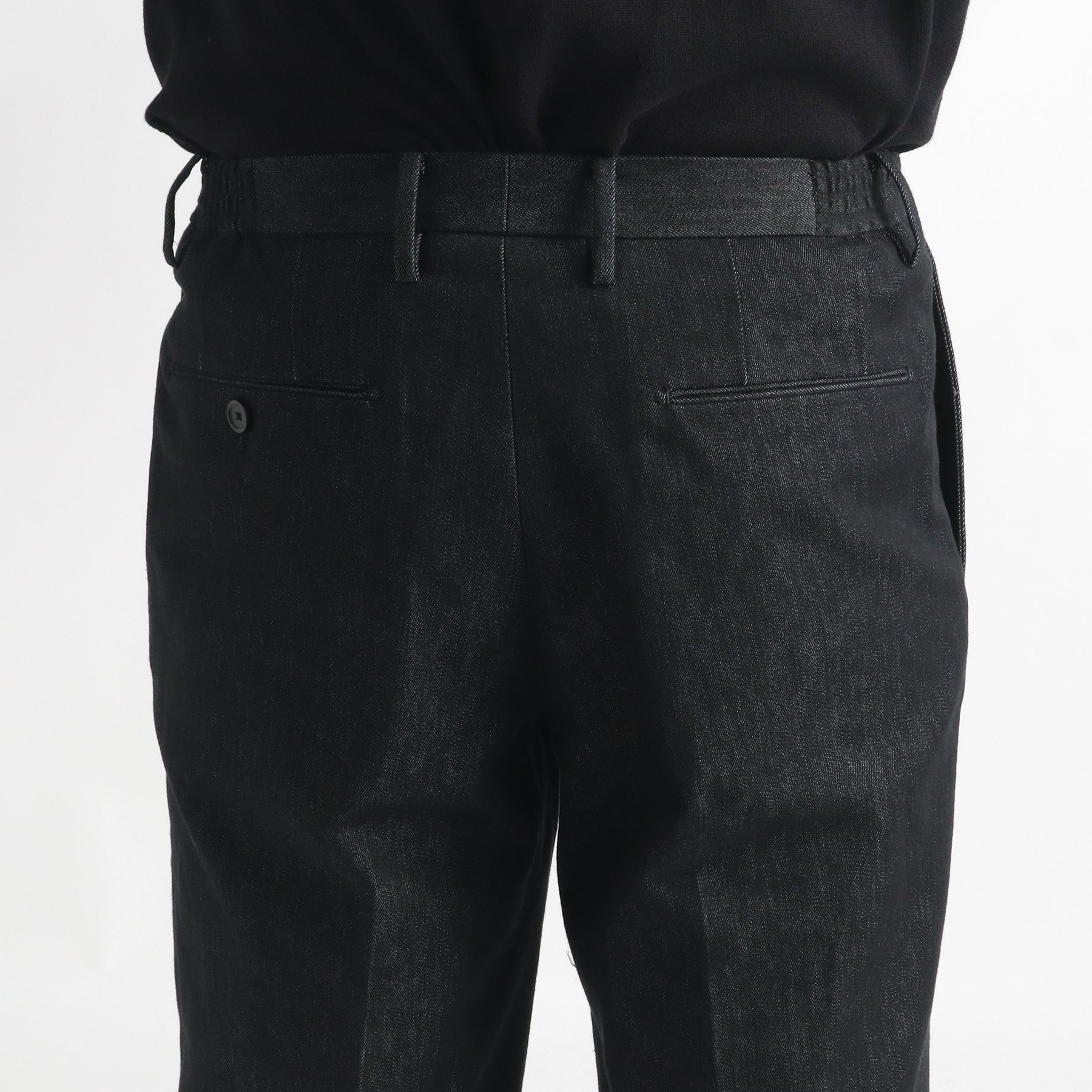 リアクティブデニム イージートラウザー ブラック | ＋CLOTHET ONLINE