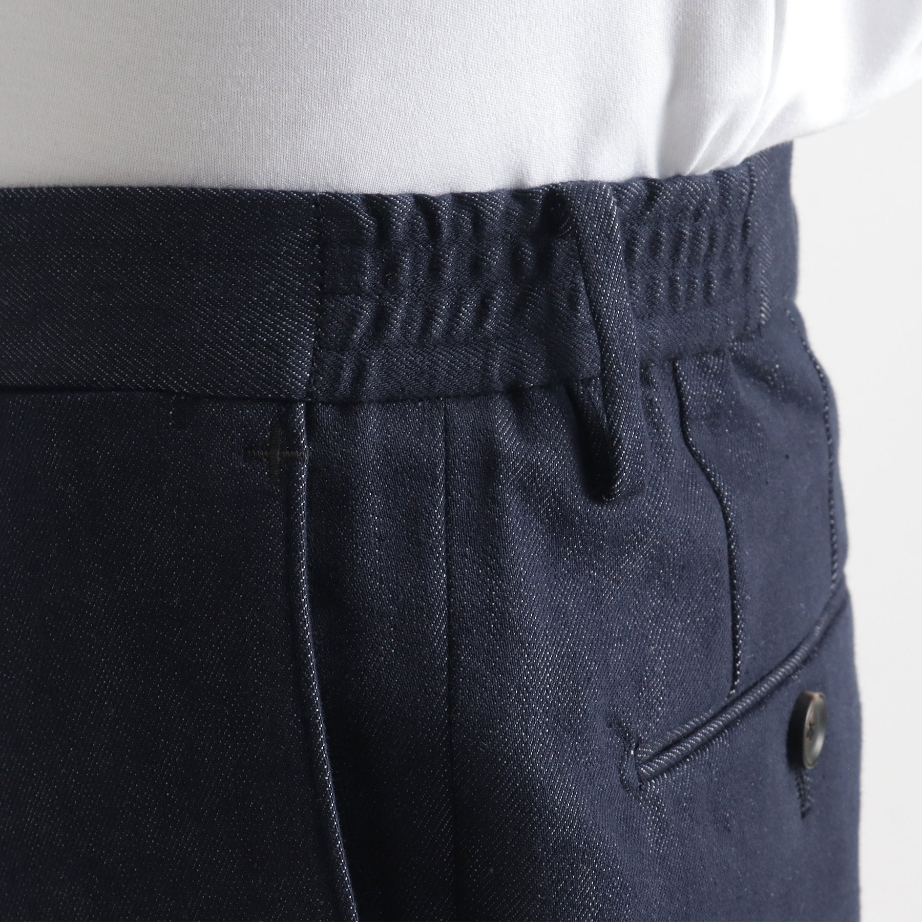 リアクティブデニム イージートラウザー インディゴ | ＋CLOTHET ONLINE